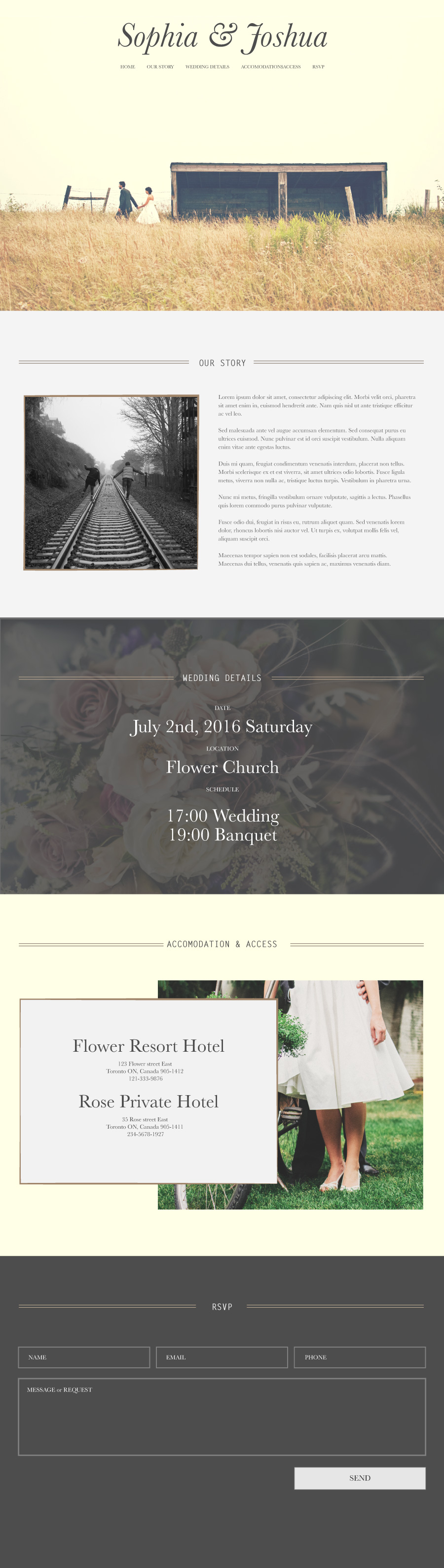 Wedding Invitation Website prototype